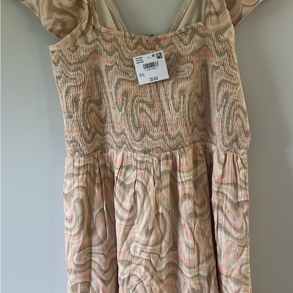 American Eagle Outfitters Swirl Mini Dress - Pink and Cream
